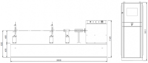 SYM 4500 Universal Crankshaft Balancing Machine Dimensions